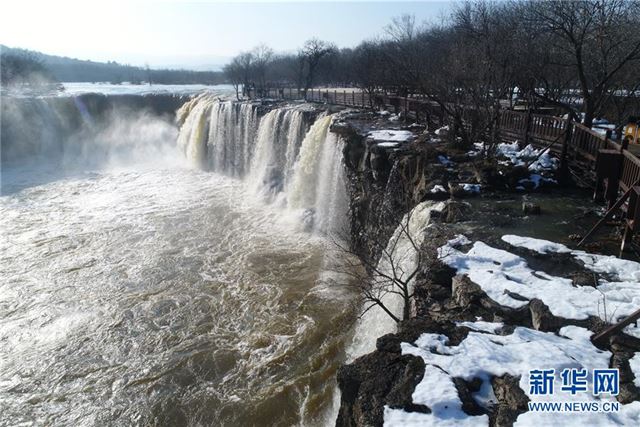 #(环境)(1)黑龙江牡丹江:镜泊湖现冬季大瀑布