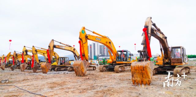 汕尾市2021年第二季度重点项目集中开工仪式现场。 汕尾市2021年第二季度重点项目集中开工仪式现场。